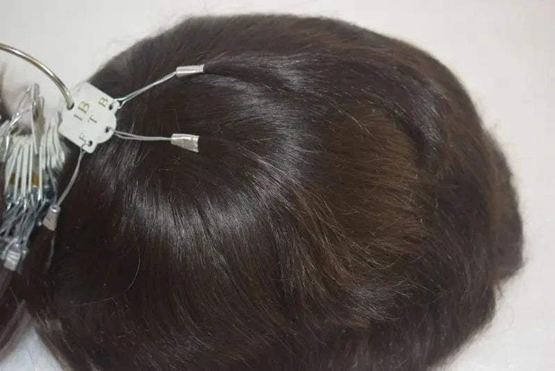 6inches / #1B / 8X10 Big Promotion Wholesale Indian Remy Human Hair Toupee Cheap Toupee For Men Natural Color Men's Toupee Hair Replacement System