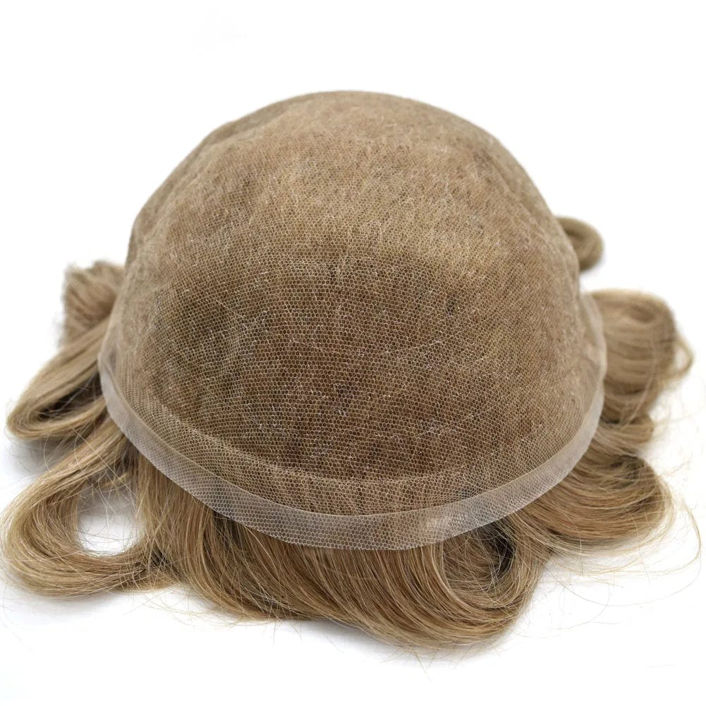 6inches / #1B / 8X10 Full Swiss Lace French 100% Human Hair system for Men Good quality Realistic Indian Hair Wigs wholesale price