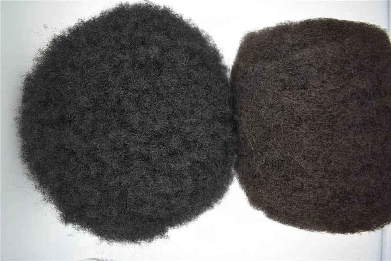6inches / natual color / 8X10 Afro Toupee for Black Men Human Hair Swiss Lace Man Weave Balding Mens Custom Hair Unit 8x10inch Male Hair 1/1b