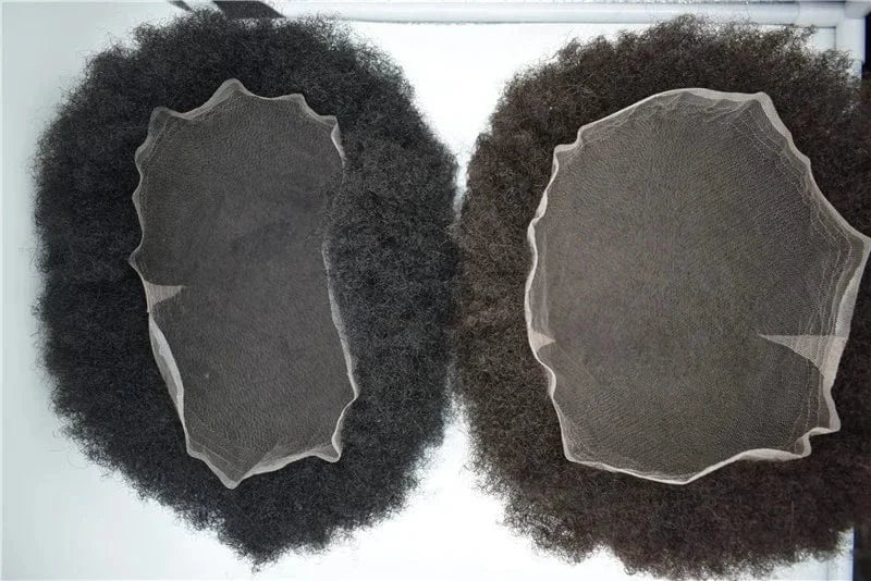 6inches / natual color / 8X10 Afro Toupee for Black Men Human Hair Swiss Lace Man Weave Balding Mens Custom Hair Unit 8x10inch Male Hair 1/1b