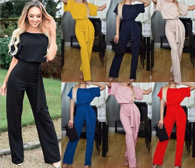 7 colors 6 yards hot new summer fashion jumpsuit button short sleeve female jumpsuit