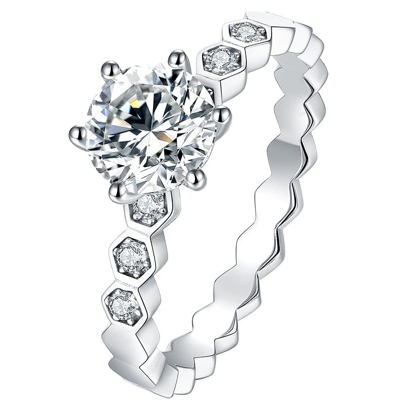 7 / Lab Grown Diamond 0.7ct lady gem jewelry synthetic lab made hpht / cvd diamond 18k solid real gold wedding ring