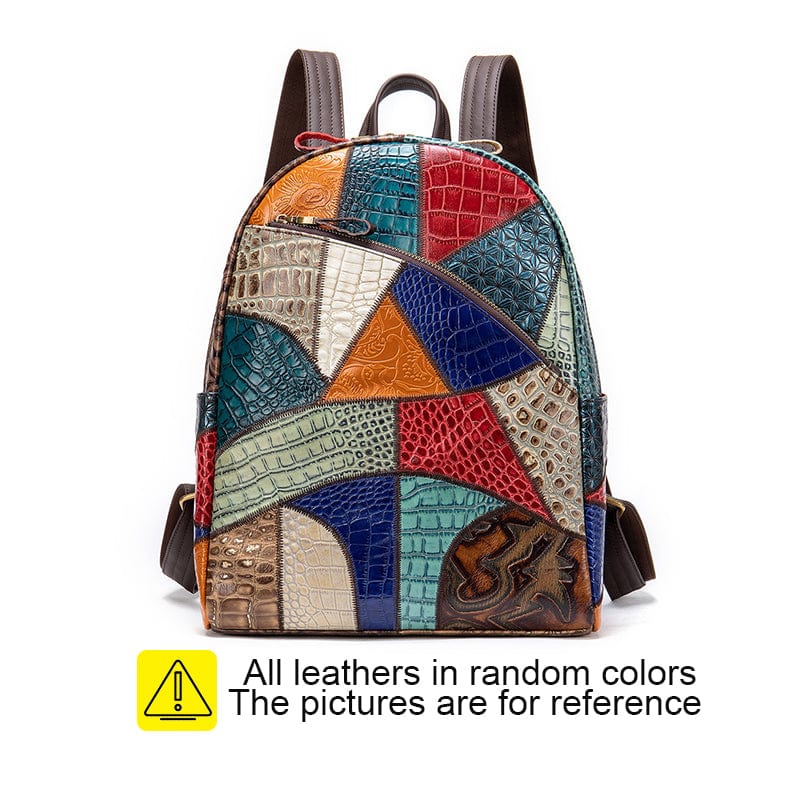 7483-SJX WETSAL Backpack Female Leather Back packs Bag for Women's Leather Backpacks Women Luxury Colorful School Bags for Teenager