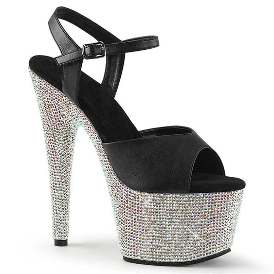 7inch-17CM high color diamond inlaid heels waterproof platform high heels sandals stage high heels shoes
