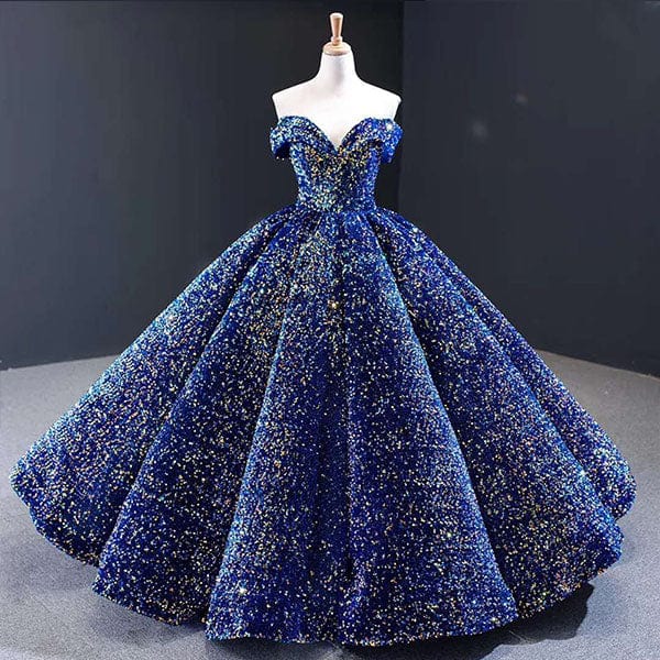 8 / Blue RSM66991 high quality v neck off shoulder prom dresses dubai evening gowns dresses turkey