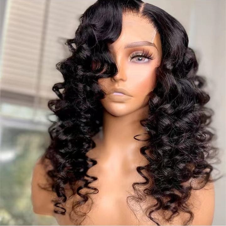 8 Inches / 13*4 Lace Front Wig 3 Hot Wig Natural Color  Deep Loose Wave Virgin Brazilian Cuticle Aligned Full Human Hair Lace Frontal Closure Wigs