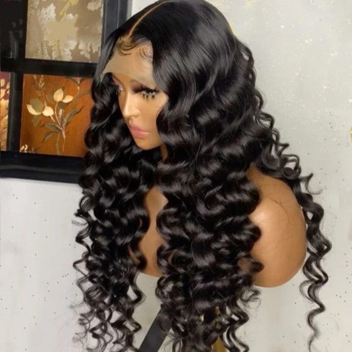 8 Inches / 13*4 Lace Front Wig 5 Hot Wig Natural Color  Deep Loose Wave Virgin Brazilian Cuticle Aligned Full Human Hair Lace Frontal Closure Wigs