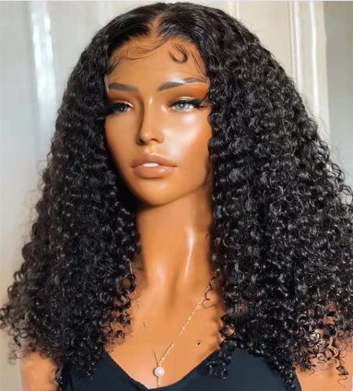 8 Inches / 130% Density 13*4 Lace Front Wig5 High 250% Density Chestnut Brown Color Kinky Curly Short Bob Wig Pre plucked Invisible Knots Real Raw Human Hair Lace Front Wigs