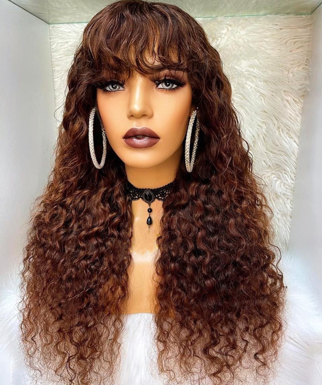 8 Inches / 130% Density 13*4 Lace Front Wig8 High 250% Density Chestnut Brown Color Kinky Curly Short Bob Wig Pre plucked Invisible Knots Real Raw Human Hair Lace Front Wigs