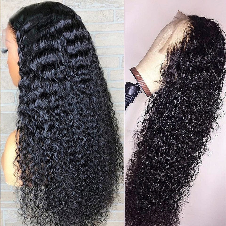 8 Inches / 13X4 lace front wig wholesale burmese curly virgin hair for women 100% brazilian virgin lace curly frontal wig with Baby hair