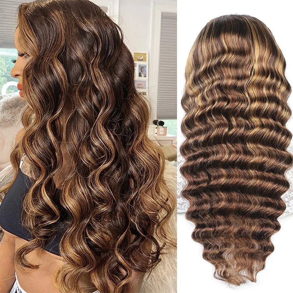 8 Inches / Color 5 Allure Romance Highlight Brown Color Loose Wave