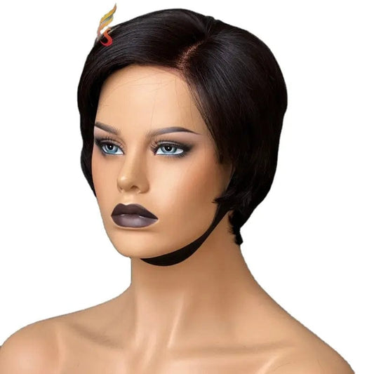 8 Inches / natural color Joywigs 2022 Hot Selling 8inch 130% Pixie Cut Wig