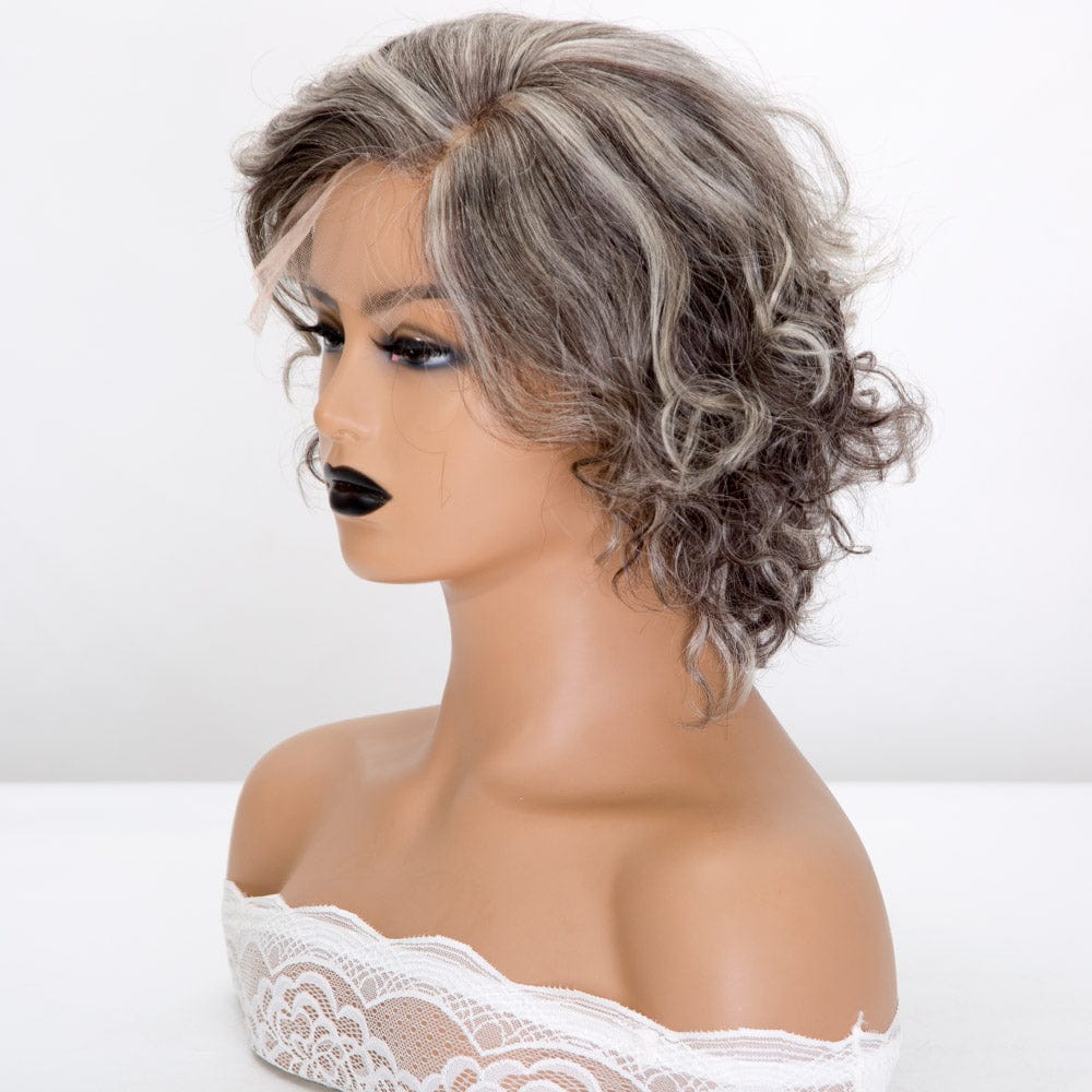 8 Inches / Picture Color New Arrival Hot Selling 8inch short european hair mono wigs with beautiful color