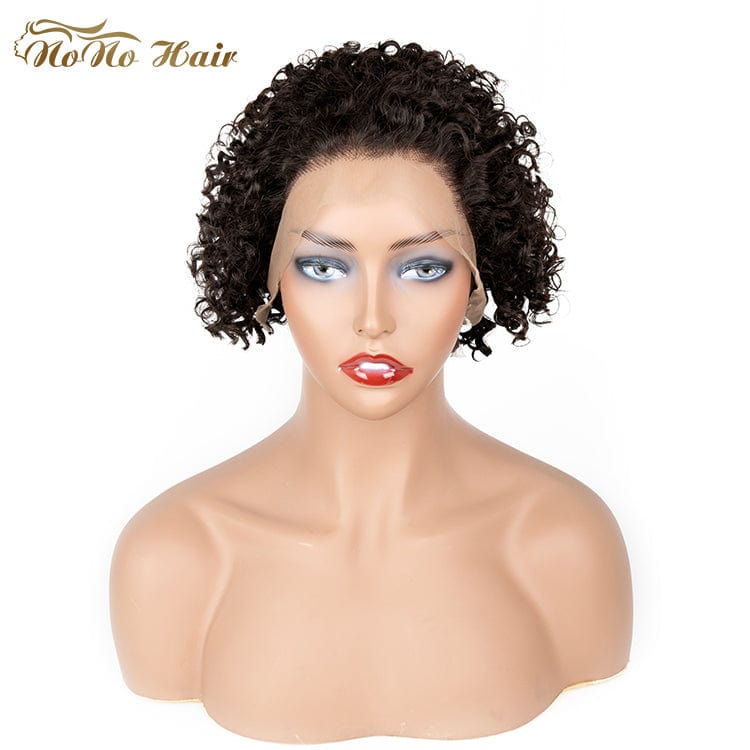 8 Inches / pix cut wig Wholesale Natural Color Brazilian Remy Hair 100% Human Hair Wig Curly Short Pixie Cut Wigs For Black Women
