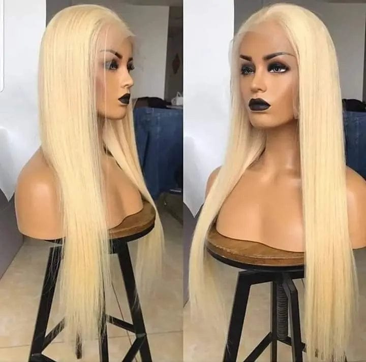 8 Inches / # Style2 Blonde Color Wig Transparent Lace Pre Plucked Hair