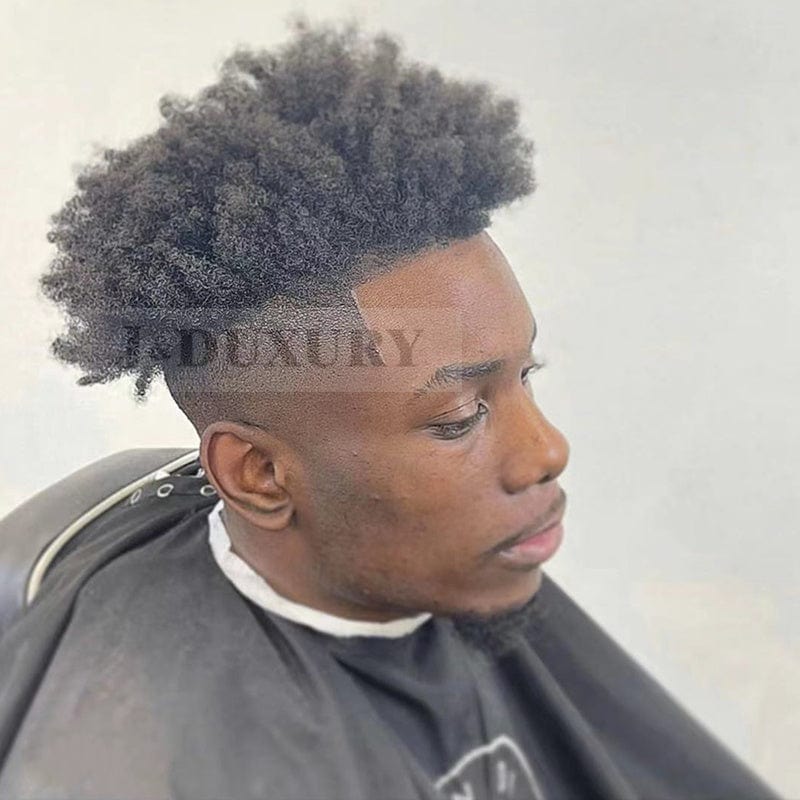 8 Inches / toupee for men 8x10 human hair toupee human hair wigs pixie cut afro toupee for black men full lace toupee for black men