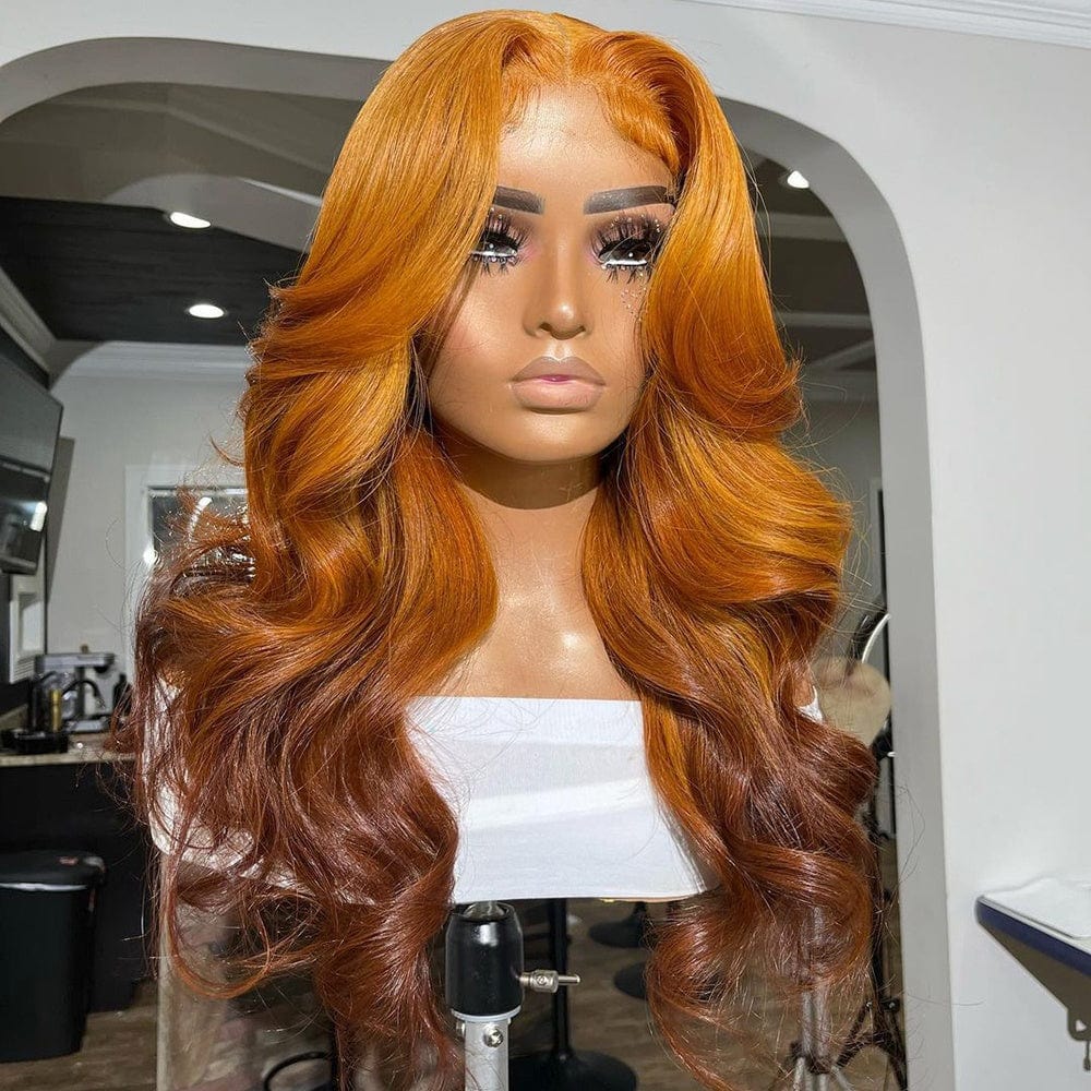 8 Inches / Wig 5 New Style Long Highlight Brown And Blonde Color Pre Plucked Real Raw Human Hair 13*4 Swiss Lace Front Wigs