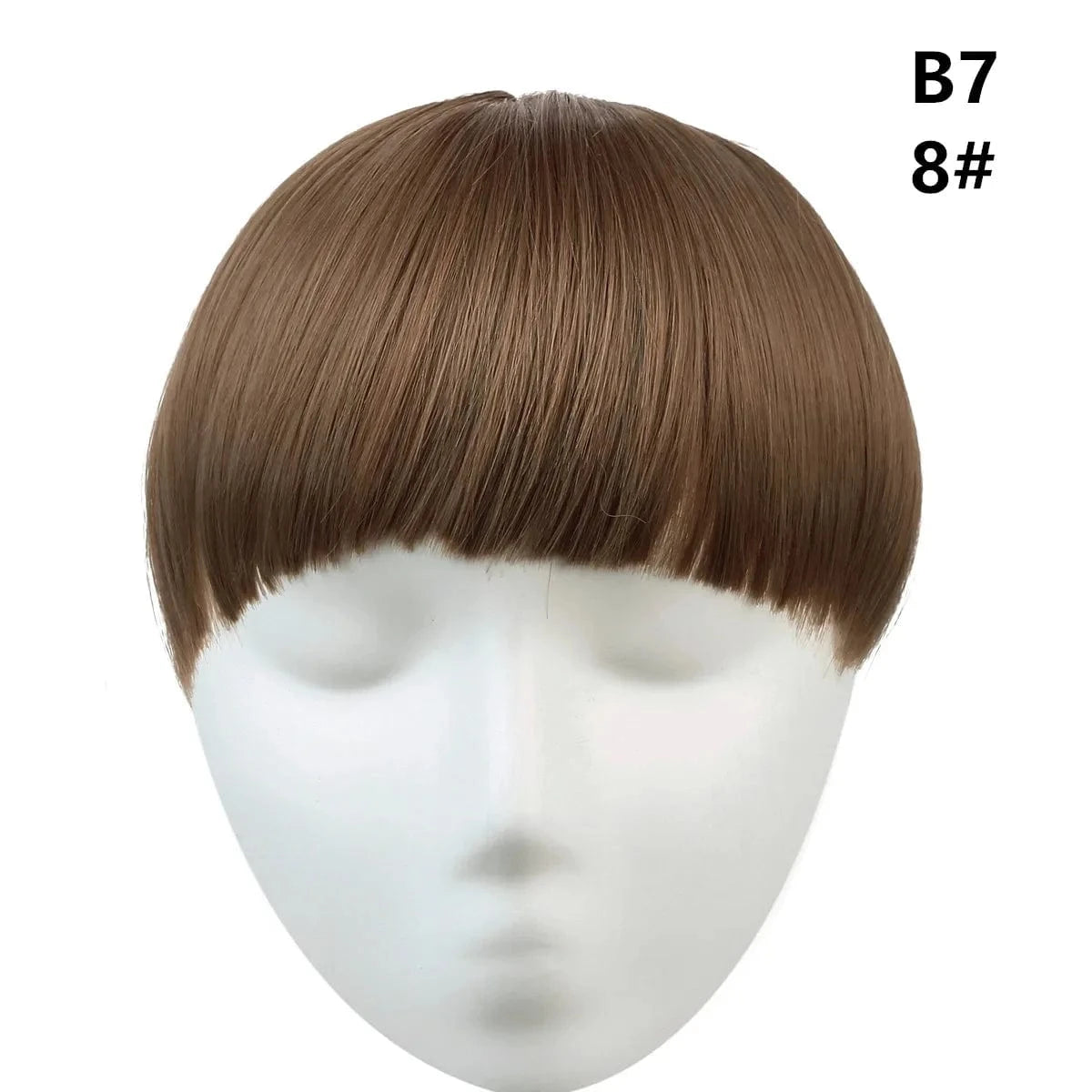 8# SARLA 8'' high quality synthetic fiber Natural Looking One Piece Straight Short  Hair Bangs For  Women