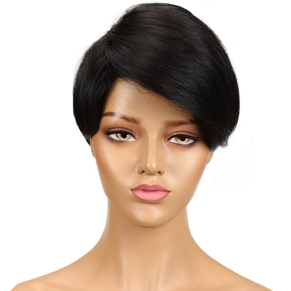 9 inches / 1B Human hair wigs cuticle aligned straight brazilian short silicone cap 10a virgin highlights pink loose curl/wave human hair wig