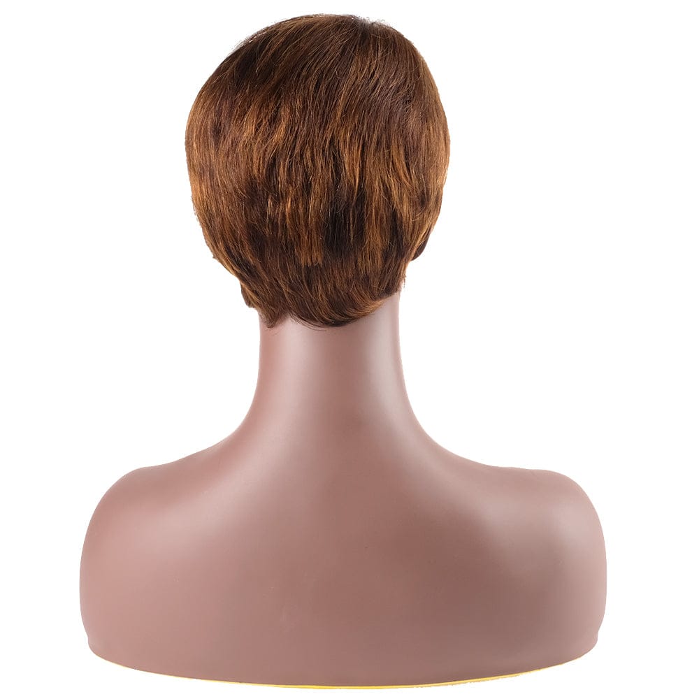 9 inches Brazilian hair pix cut wig sleek wholesale cheap manufacturer made machine Burgundy Short Bob Wig Human hair wigs