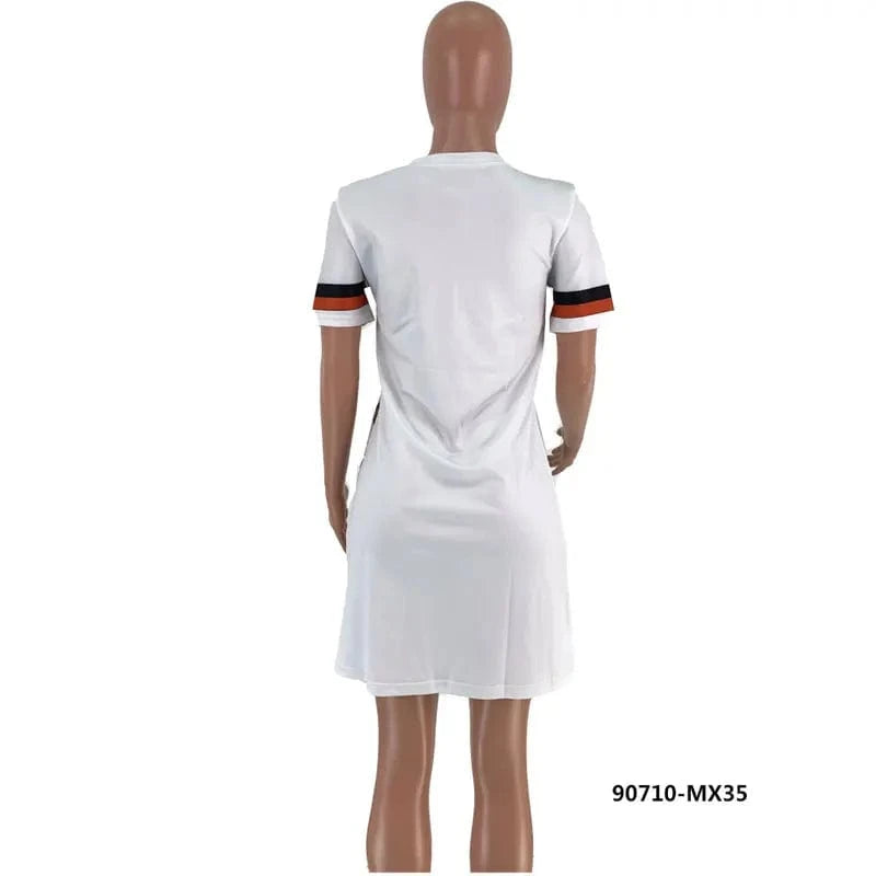 90710-MX35 Stylish Ladies Short Leopard Print Casual Dresses Vestidos Sexys Mujer