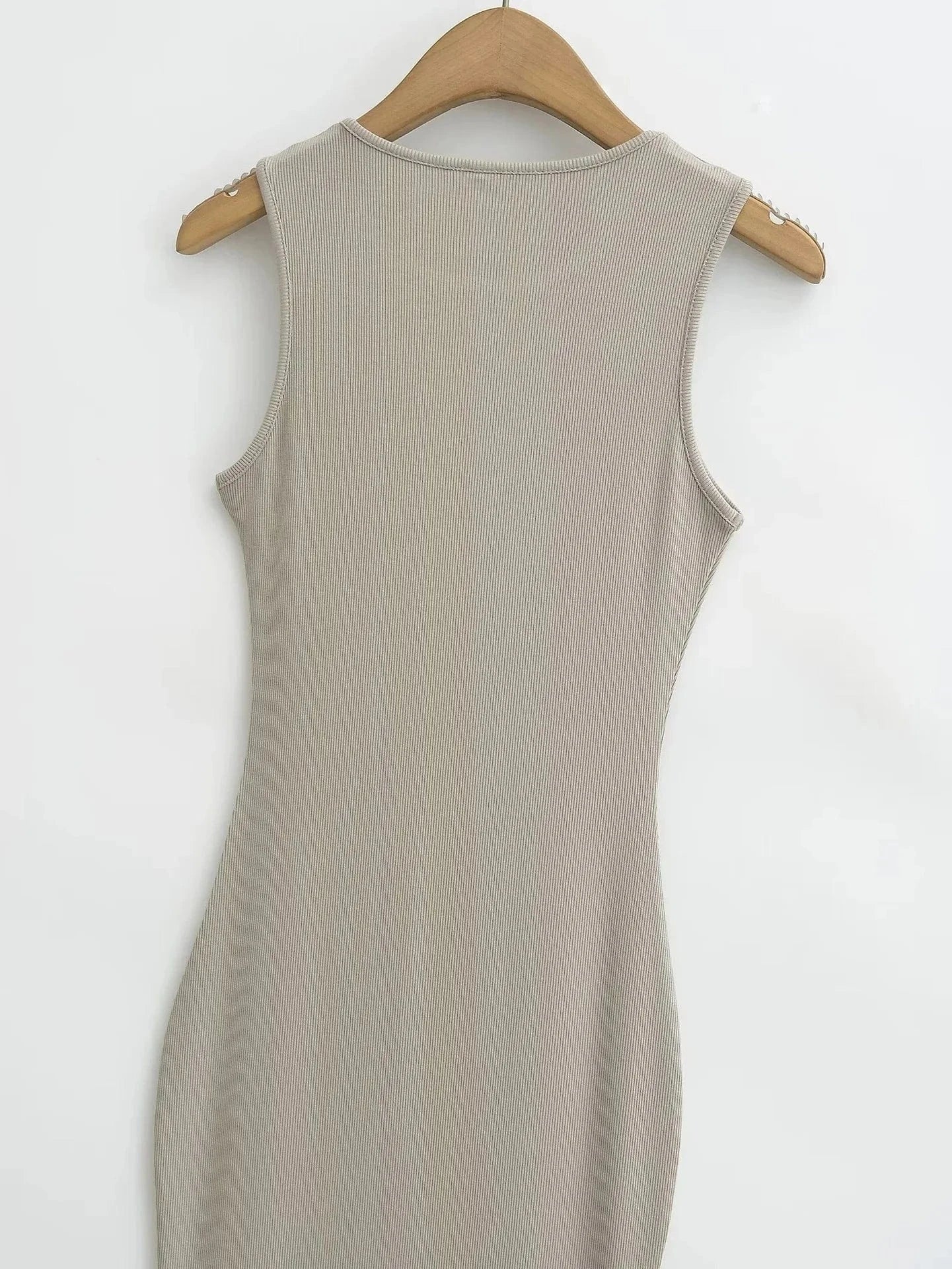 91% Modal 9% elastane Ribbed Women Sleeveless Tank top Dress Bodycon solid Women Long dress