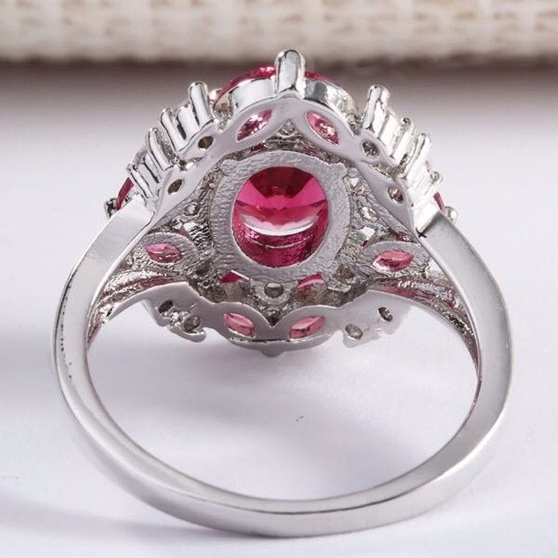 925 Sterling Silver Plate Diamond Sapphire Rings for Women Light Blue Deep Red Gem Ruby Jewelry amethyst bague etoile bizuterias