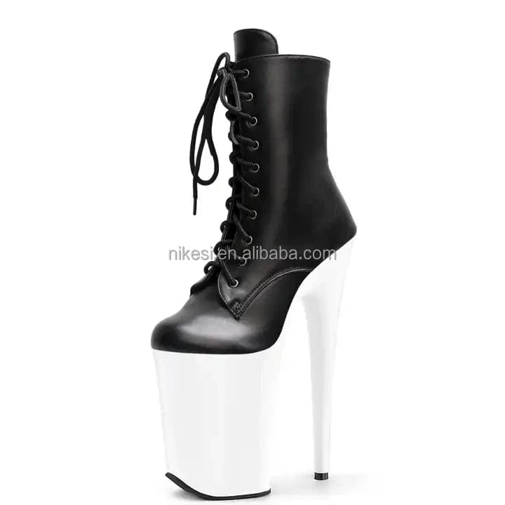9Inch-23cm Ankle Boots  red Bottom Stripper  Platform Exotic Dancer Boots Women's Gothic Shoes Pole Dance open the toe