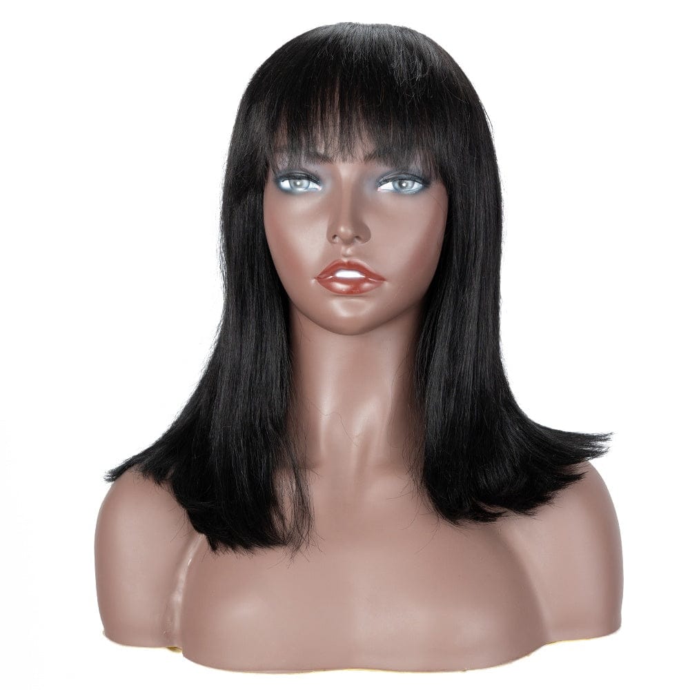 Sleek black color 14 inches 100% double drawn indian virgin remy Cutic ...