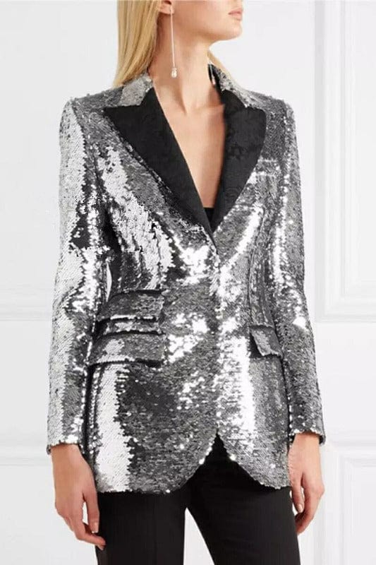 A2467 Long Sleeve Collar Neck Blazer Mujer Double Breasted Blazer Women