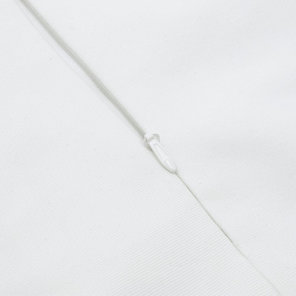 A3336 Party Woman Dress Pure White Slite Comfortable Hemming Ladies Spandex Cotton Midi Lace Dress