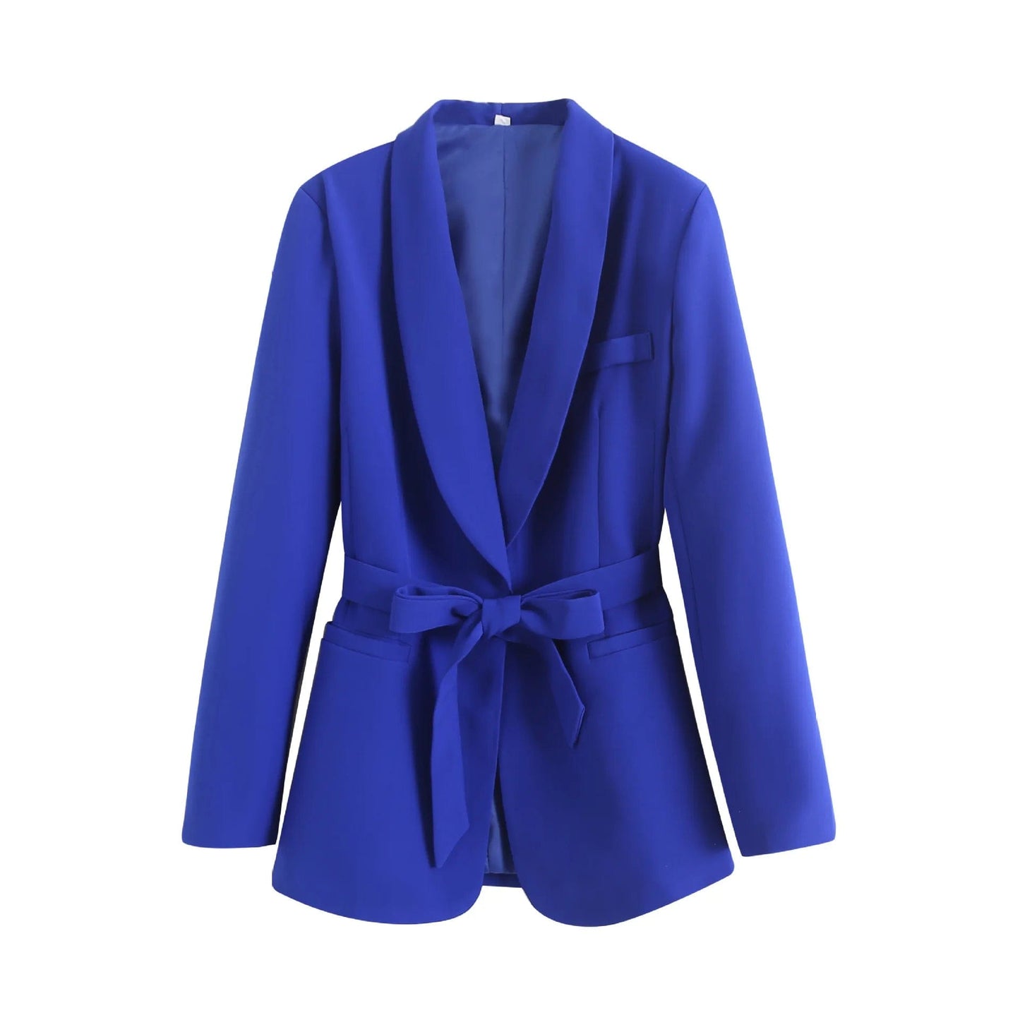 A33372 High Quality Women Blazer Jacket Casual Long Sleeve Blazers Ladies Women Lace Up Chic Outerwear Office Lady Blazers