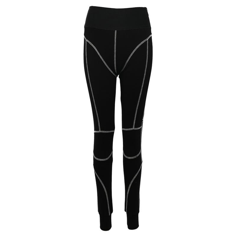 A4155 In Stock Gray Black Orange Bodycon Women Yoga Suit Sport Wear