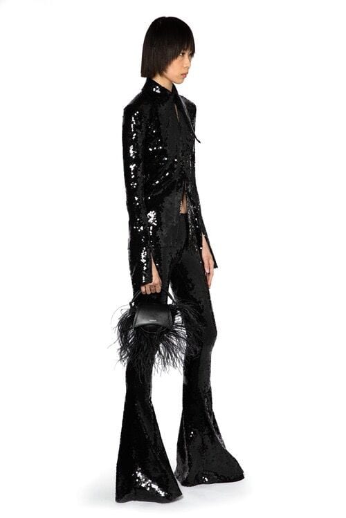 A7622 womens clothing top quality sequined Whole Body Glitter outfit Women Suits & Tuxedo Khaki black