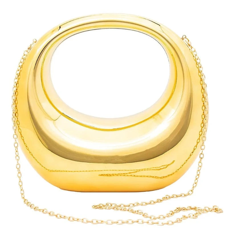 Acrylic Evening Clutch Purse Moon Shape Unique Fashion Handbags for Women Luxury Evening Bags 2024