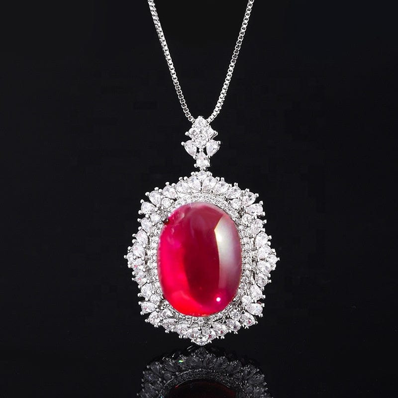 ADODO jewelry Drop Rhinestone Long Pendant Full Crystal Silver Plated Necklace & Earrings Elegant Bridal Wedding Jewelry Set