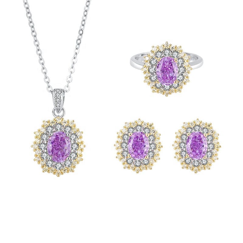 ADODO jewelry Fashion Pendant Necklace Ring Earrings Jewelry Set for Ladies Party Accessories Wholesale