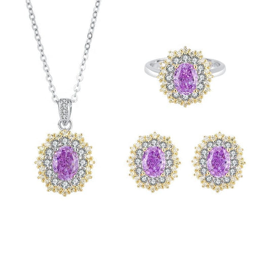 ADODO jewelry Fashion Pendant Necklace Ring Earrings Jewelry Set for Ladies Party Accessories Wholesale