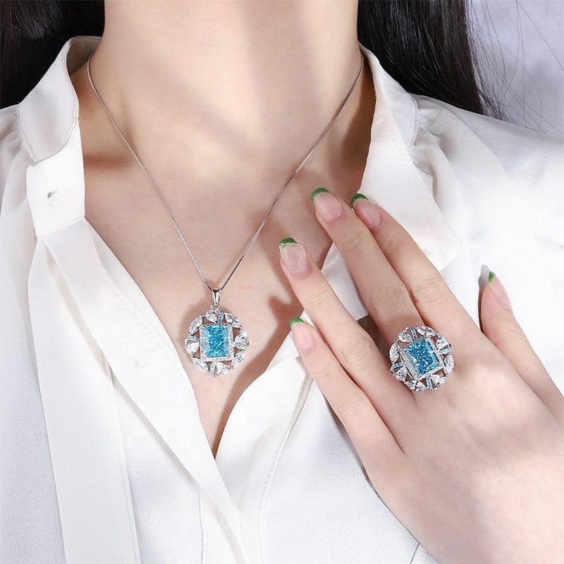 ADODO jewelry Hot Selling Womens Luxury Wedding Flower CZ Sets Gift Fashion Jewelry Sets Zircon Jewelry Fantastic