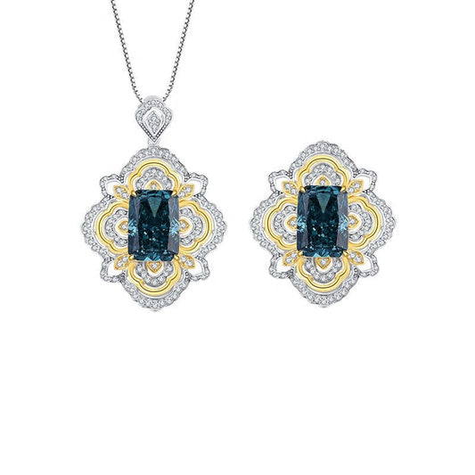 ADODO jewelry Wedding Jewelry 6mm Cubic Zirconia American Diamond Necklace Bracelet Earrings Zircon Bridal Jewelry Set