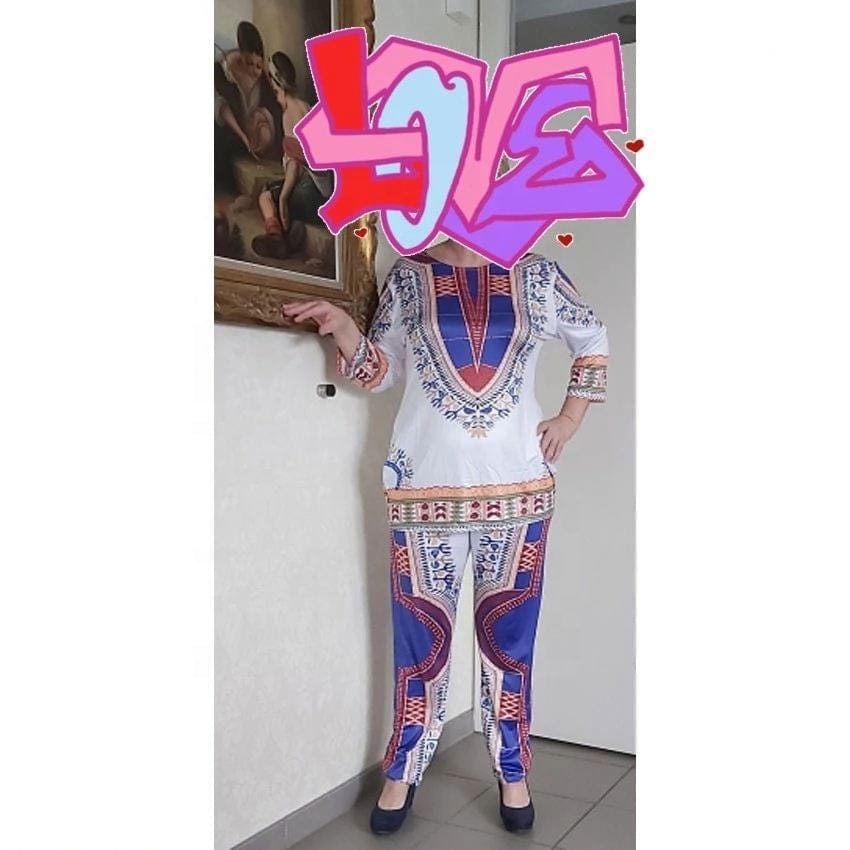 African Dresses For Women 2022 News Top Pants Suit Dashiki Print Ladies Clothes Robe Africaine Bazin Fashion Clothing