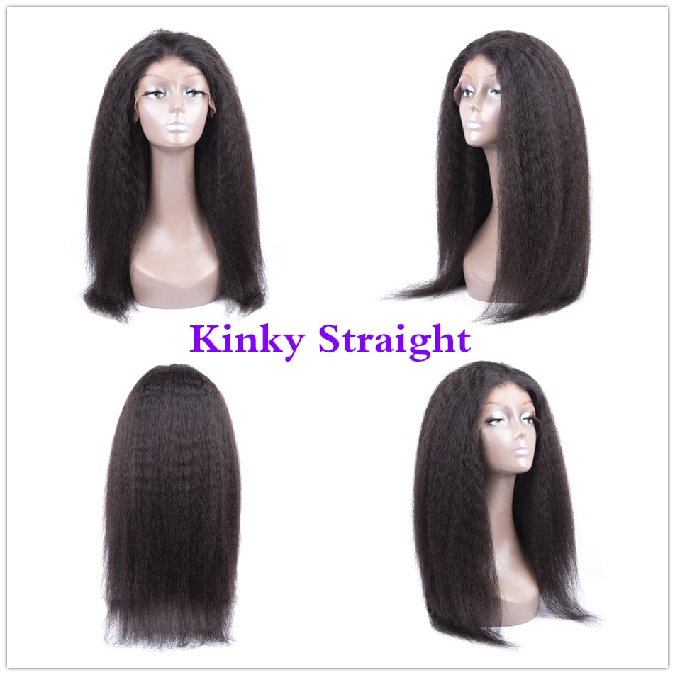 Afro kinky Curly Brazilian Human Hair Swiss HD Film African American 360 Lace Frontal Wigs For Black Women