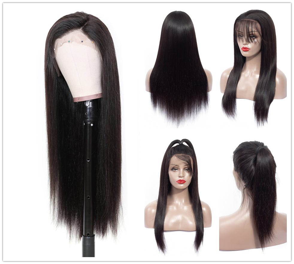 Afro kinky Curly Brazilian Human Hair Swiss HD Film African American 360 Lace Frontal Wigs For Black Women