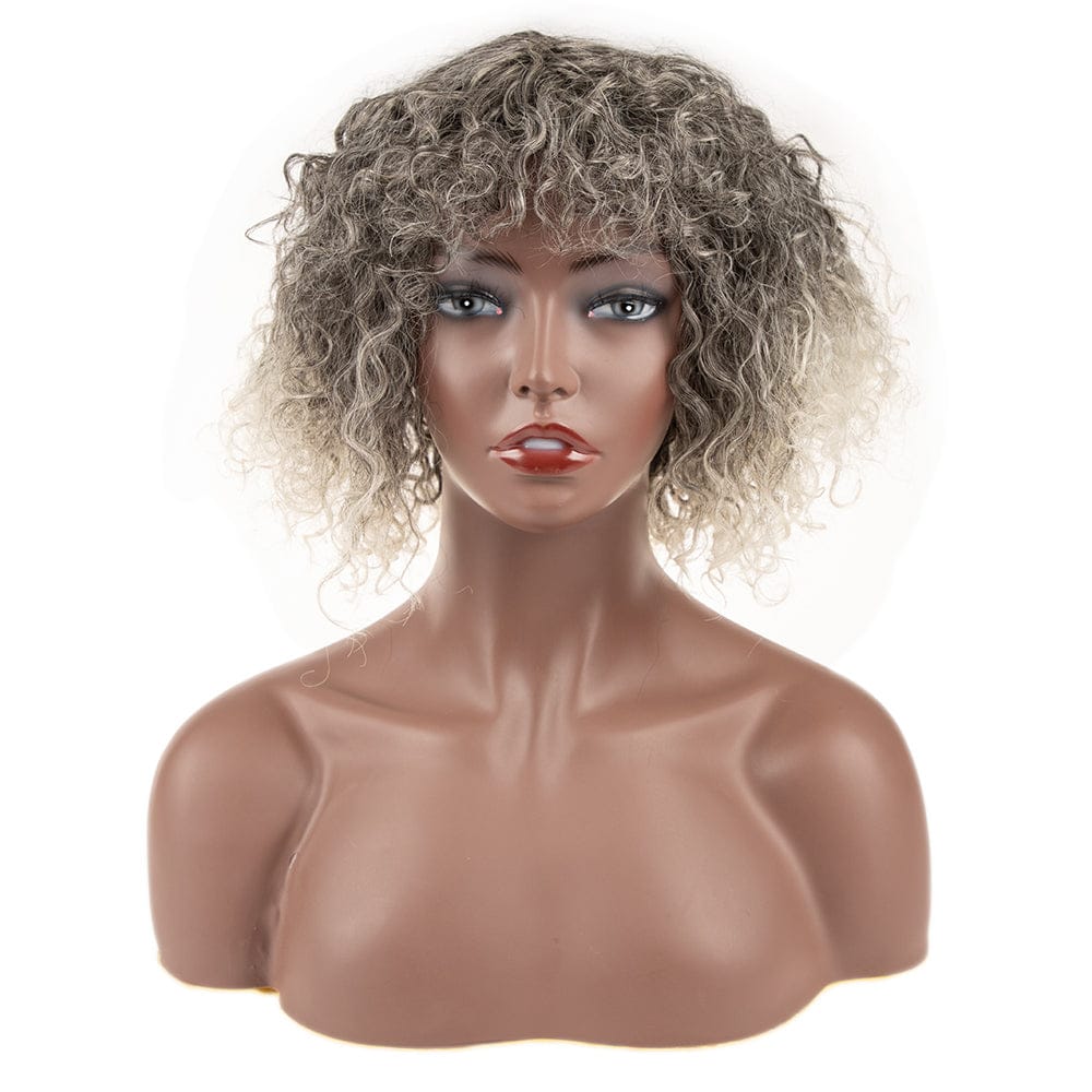 Afro Kinky Curly gorgeous color synthetic Wig sleek wholesale cheap Heat Resistant kinky curl Synthetic Hair Wigs for women