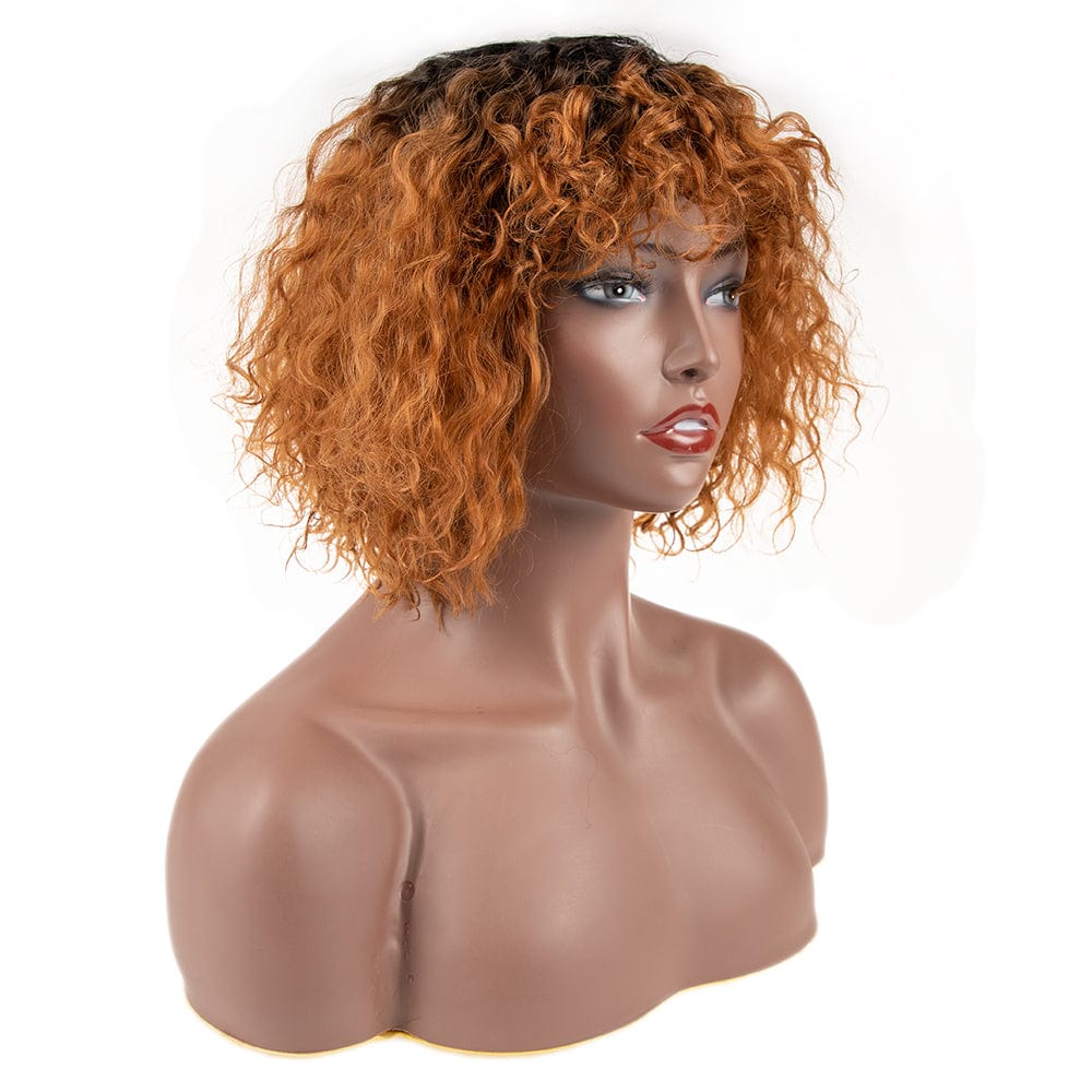 Afro Kinky Curly gorgeous color synthetic Wig sleek wholesale cheap Heat Resistant kinky curl Synthetic Hair Wigs for women