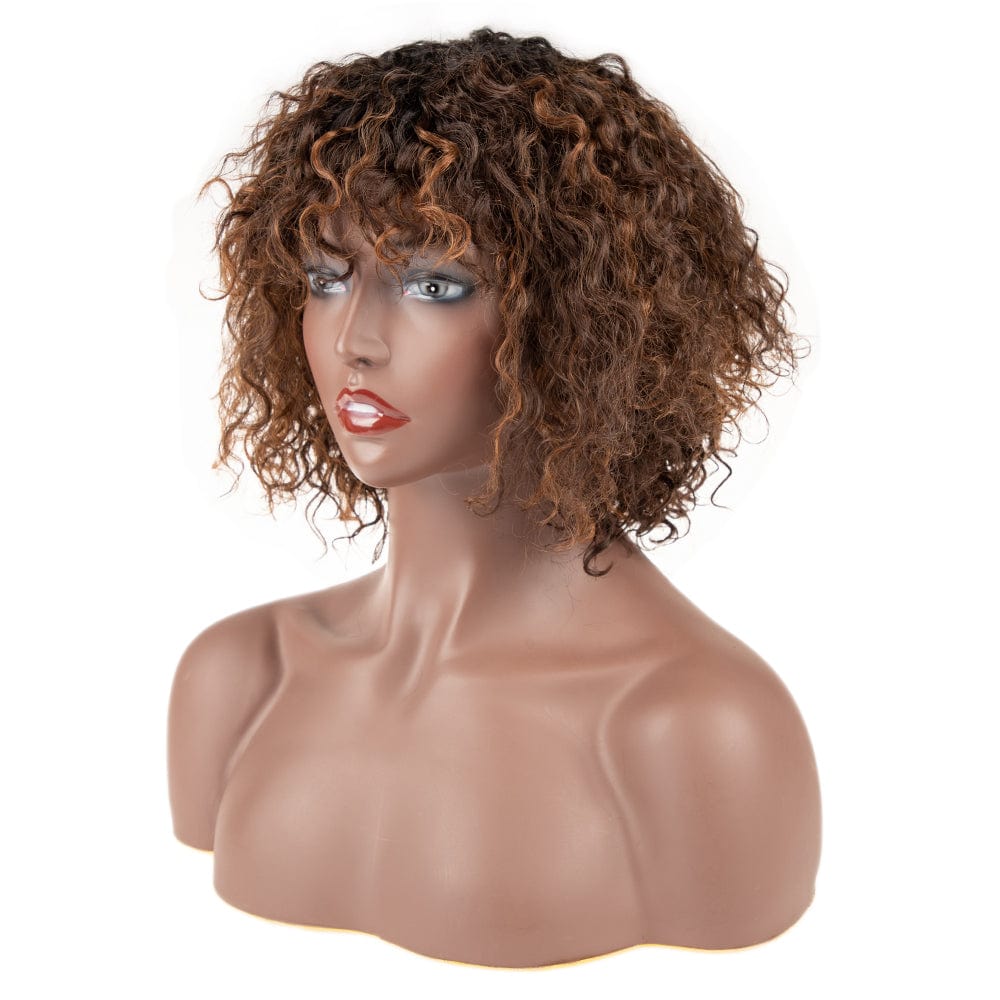 Afro Kinky Curly gorgeous color synthetic Wig sleek wholesale cheap Heat Resistant kinky curl Synthetic Hair Wigs for women