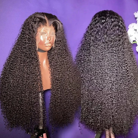 Afro Kinky Curly unprocessed 100% human hair full lace wig Glueless Full Hd Raw Brazilian Human Hair Hd Lace Frontal Wigs