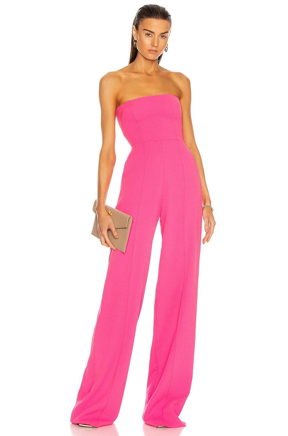 AH0105 Sexy Tube Top High Waist Jumpsuits Dress Pink Rompers And Jumpsuit Rompers Ladies Jumpsuit