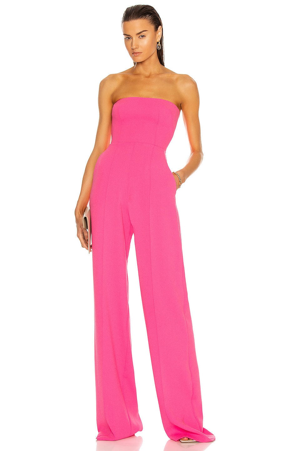 AH0105 Sexy Tube Top High Waist Jumpsuits Dress Pink Rompers And Jumpsuit Rompers Ladies Jumpsuit