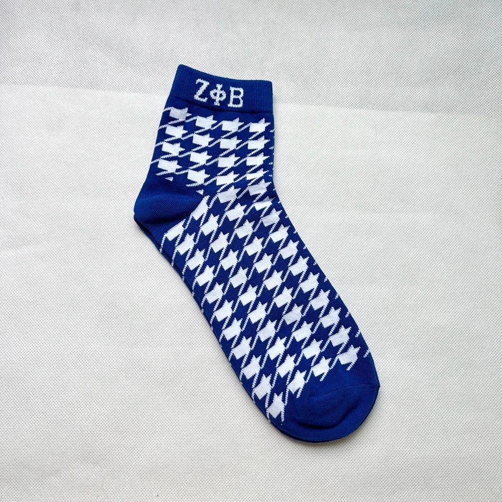 all dove Custom Letter Logo Organization Different Pattern Sorority Personalized Versatile ZOB Cotton Sock Zeta Phi Beta Dove 1920 Socks